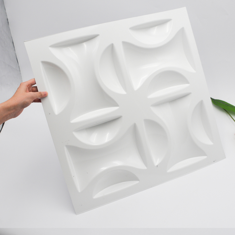 인테리어 장식에 대 한 현대 1mm 두꺼운 화이트 PVC 플라스틱 3D 벽 패널