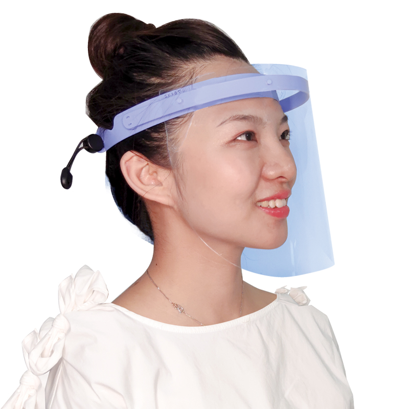 공장 가격 0.25mm 치과 조정 가능한 챙 얼굴 방패를 입히는 투명한 반대로 안개