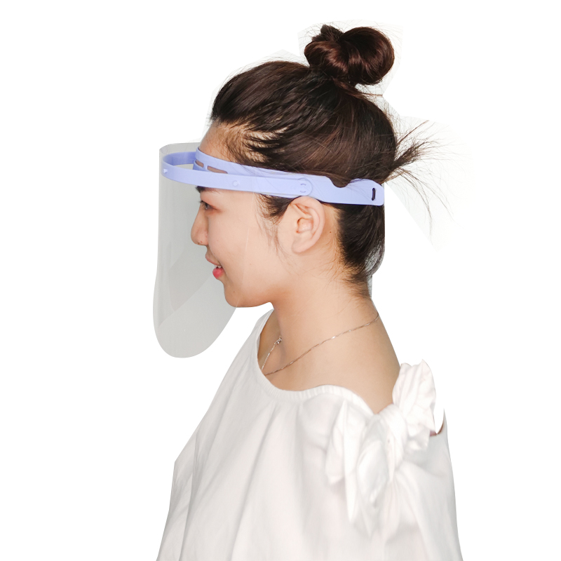 공장 가격 0.25mm 치과 조정 가능한 챙 얼굴 방패를 입히는 투명한 반대로 안개