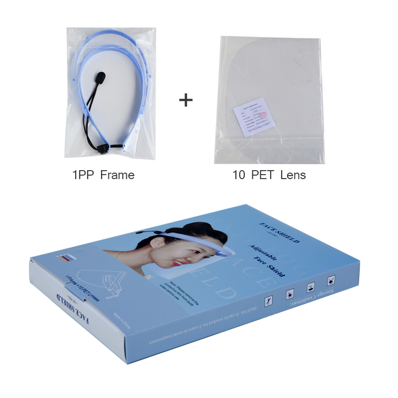 공장 가격 0.25mm 치과 조정 가능한 챙 얼굴 방패를 입히는 투명한 반대로 안개